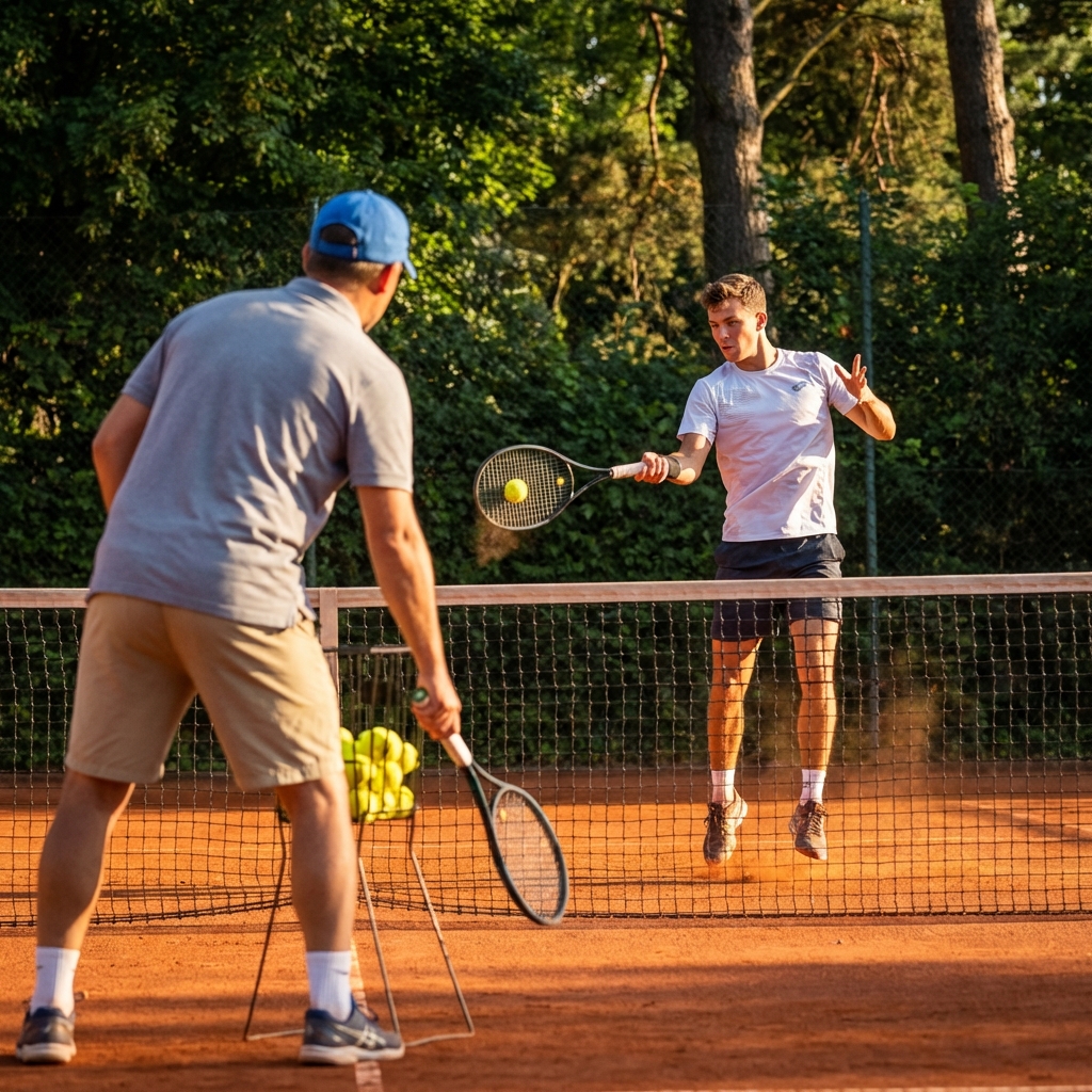 Tennis Player in Action